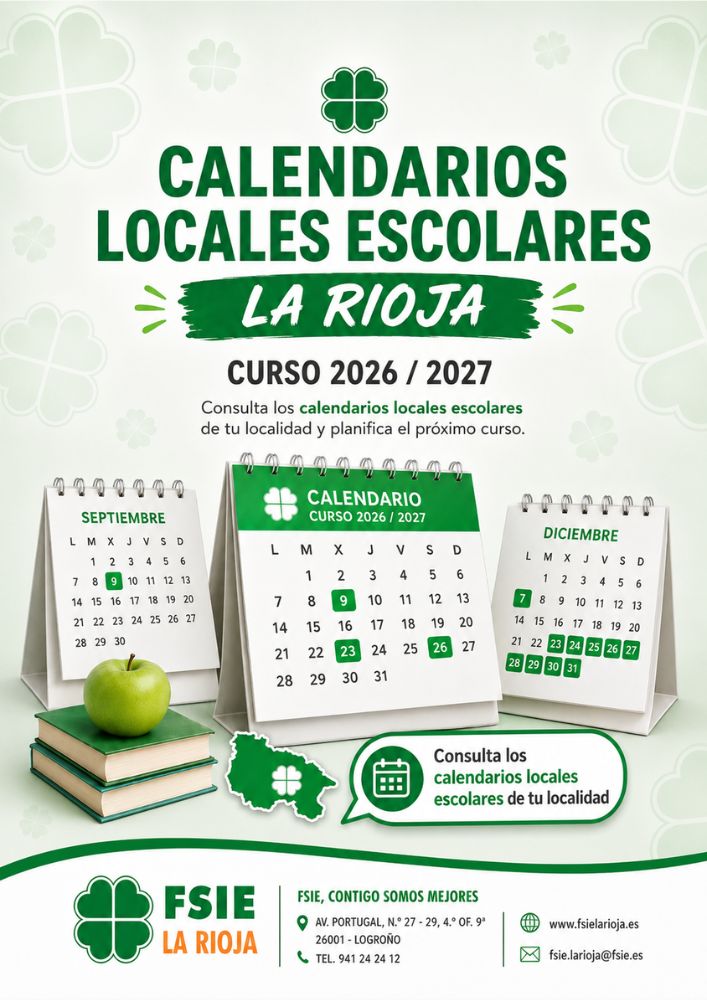 Calendario Festivos locales - Curso 2026-2027